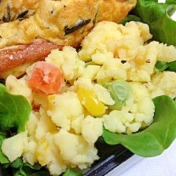お弁当に(*・ω・)レンチンで作る簡単ポテトサラダ